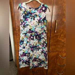 Land’s End sheath dress floral size 10